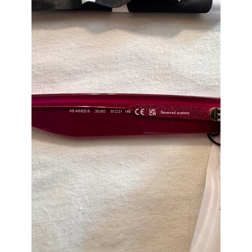Kate Spade Aimee/S Fuchsia Pink Cat Eye Sunglasses Renewed Acetate 50mm 35J9O - Picture 5 of 7